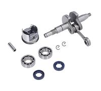 Naroote Kit de Pistón de Cigüeñal, Compatible con Motosierra MS 170 017 de 37 Mm |Alta Capacidad de Carga, Acero de Aleación No Corrosivo, Kit Completo de Pistón del Cigüeñal con Sellos de Aceite