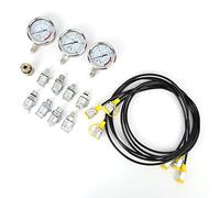 Naroote Kit de Prueba de Presión Hidráulica Probador de Equipo Duradero Portátil para Uso Automotriz e Industrial, Plástico Liviano de Alta Resistencia, 3 Calibres Incluidos