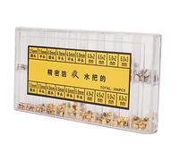 Naroote Kit de Reparación de Coronas de Relojes Piezas Duraderas de Oro y Plata Mixtas para Relojeros y Trabajadores Reparadores, Incluido un Recipiente de Plástico para Almacenamiento Organización