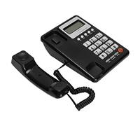 Naroote KXT8001CID Teléfono con Cable, Identificador de Llamadas, Teléfono Semi Manos Libres, Pantalla Clara, con Almacenamiento de Memoria VIP con Tonos de Llamada Opcionales, Controles de Volumen