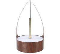 Naroote Lámpara de Araña Colgante LED para Cocina Dormitorio, 100-240V | Iluminación cálida, hierro de imitación de madera y accesorio cableado para PC para sala de estar