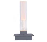 Naroote Lámpara de Escritorio Acrílico Inalámbrico, Lámpara de Mesa LED de Atenuación de Atenuación Decorativa con Escalón (GREY)