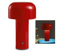 Naroote Lámpara de Setas, Lámpara Retro, Lámpara de Luz Cálida, Lámpara Ambiental, 3 Colores, Cuentas de Luz LED Continuas para Dormitorio, Linda Lámpara de Noche (rojo)