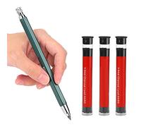 Naroote Lápiz Automático de 4,0 Mm con Núcleo de Carbón, Herramienta de Escritura Suave para Hacer Arte, Mano de Obra Exquisita, Cómodo de Llevar para Artistas, 3 Núcleos de Carbón de Dureza Gris