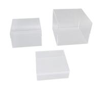 Naroote Las Canalizaciones Verticales de la Comida, Las Canalizaciones Verticales de Acrílico Estables Exhiben los Soportes Cúbicos 5 Echados a un Lado para Exposiciones (Transparente)