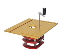 Naroote Levantamiento del Enrutador, Rango de Sujeción Universal de 64-66 Mm, Diseño Estándar, Mesa de Enrutador, Placa LFIT para Bricolaje (GOLD)