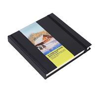 Naroote Libro de Acuarelas Papel Profesional sin ácido Tamaño Ideal para Artistas Técnicas Mixtas para Entusiastas y Profesionales del Arte, Libro de Acuarelas de Tapa Dura Negra