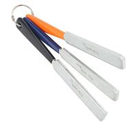 Naroote Lima de Lijado para Guitarra de 3 Piezas, Herramienta de Pulido de Diapasón, Herramienta de Recorte con Llavero, Ideal para Reparación de Instrumentos Musicales de Guitarra Eléctrica,
