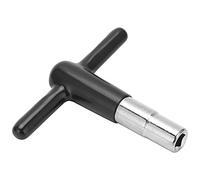 Naroote Llave en Forma de T para Tambor, Llave de Afinación Duradera de Aleación Zine con de Silicona para Amantes del Tambor (BLACK)