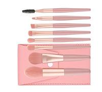 Naroote Make -Up Pinceles, Sintéticamente Fácil de Colorear Tubo de Aluminio Delicado Juego de Cepillos Cosméticos 8pcs Mini Portátil para Viajar