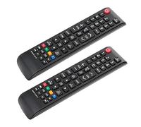 Naroote Mando a Distancia Multifuncional para Televisores, Material ABS Duradero, Fácil Acceso a Todas Las Funciones, Color Negro, 2 uds.