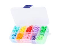 Naroote Marcadores de Puntada, Marcadores de Puntada de Punto 100 Piezas de Punto de de Marcador de de Contenedor de Aguja de Crochet con Estuche de Almacenamiento de 10 Colores de Crochet para Tejer