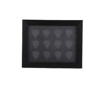 Naroote Marco de Exhibición de Púas de Guitarra, Soporte de Escaparate Ligero y Resistente para Músicos, 17x21cm, Negro