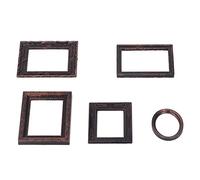 Naroote Marcos de Fotos Vintage en Miniatura, Decoración Romántica de Estilo Europeo para Casa de Muñecas 1/12, 5 Piezas para Fiestas de Niñas y Decoración de Casa de Muñecas