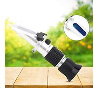 Naroote Medidor de Concentración Refractómetro Probador Brix para Azúcar Líquido, Herramienta de Mano Precisa para Aplicaciones Amplias, Material de Aluminio, Juego de 5 Piezas para Camareros y