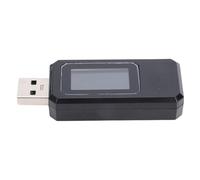 Naroote Medidor de Potencia USB, Multímetro Digital Probador de Corriente de Voltaje, Medidor de Monitoreo en Tiempo Real para Cargadores Bancos de Energía Teléfonos Portátiles (BLACK)