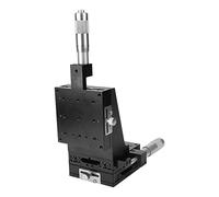 Naroote Mesa Deslizante Manual de Alta Precisión XYZ para Maquinaria de Producción, Equipos de Inspección y Medición de Precisión de Laboratorio óptico, Aleación de Aluminio Negro de 80 * 80 Mm