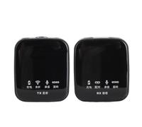 Naroote Micrófono de Solapa Inalámbrico con Cancelación de Ruido Estéreo para Transmisión en, Grabación de Vídeo, Distancia de 50 M, Batería de 12 Horas para Vlogs, ASMR Podcasting, Negro