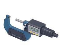 Naroote Micrómetro Digital, Herramienta de Medición de Micrómetro de Resolución de 0,00005 Pulgadas/0,001 Mm con Calibrador, Herramienta de Medición de Espesor para Rango de 25 a 50 Mm