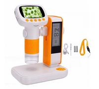Naroote Microscopio para Niños, Microscopio de Mano ABS con Aumento de 1000X, Pantalla a Todo Color, 8 Luces LED, Compatible con PC USB, Herramienta de Aprendizaje Portátil para Niños 3