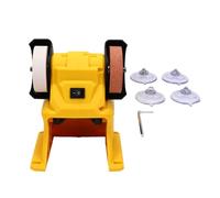 Naroote Mini Amoladora de Banco Apta para Batería Lijadora Pequeña Inalámbrica, Máquina Pulidora, Bloque de Chispas con 4 Ventosas 5500 RPM para Moler Afilar Pulir Metales