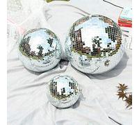 Naroote Mini Bola de Espejo Colgante de Discoteca, Adorno Clásico de Reflejo de Luz, Patrón Brillante para Decoración de Fiestas, Material de Vidrio de Espuma, 1 Bola de Discoteca Colgante para
