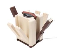 Naroote Mini Estufa de Alcohol, Quemador de Espíritu Acero Inoxidable Diseño de Una Pieza Plateada Estructura del Cajón A Prueba de Viento para Al Aire Libre Acampar Senderismo (Enchufe europeo