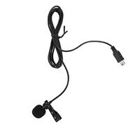Naroote Mini Micrófono Estéreo Profesional USB de Alta Sensibilidad para Hero 3 3+ 4, Plug and Play para Grabación de Audio y Vídeo, Material Plástico Negro, Longitud de Cable de 59,1 Pulgadas