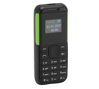 Naroote Mini Phone gsm, Mini Teléfono 2G Pantalla de 0.66 Pulgadas Duradera Multifuncionalmente para el Viaje (Verde Negro)