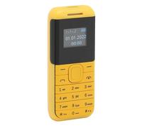 Naroote Mini Phone gsm, Mini Teléfono 2G Pantalla de 0.66 Pulgadas Duradera Multifuncionalmente para el Viaje (Yellow)
