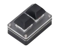Naroote Mini Teclado Programable Inteligente con Cable de 2 Teclas para Copiar y Pegar con Retroiluminación RGB, Fácil de Operar para Trabajadores de Oficina Material Acrílico