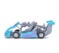 Naroote Modelo de Coche de Aleación a Escala 1:32, Juguete de Carreras de Kart Alto para Niños, Material Duradero, No Tóxico, Ecológico, Rojo, Azul, Plateado, Verde Claro, 1 Unidad (Blue)