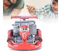 Naroote Modelo de Coche de Aleación a Escala 1:32, Juguete de Carreras de Kart Alto para Niños, Material Duradero, No Tóxico, Ecológico, Rojo, Azul, Plateado, Verde Claro, 1 Unidad (Rojo)