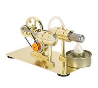 Naroote Modelo de Motor Stirling, Juguete de Ciencia Física Fácil de Montar para Experimento Escolar para Niños, Acero Inoxidable