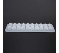 Naroote Molde Colgante de Bola, Molde Artesanal Hecho a Mano de Silicona Transparente, Herramienta de Flores Secas para Decoración de Ropa con Hebilla Colgante de 12mm