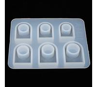 Naroote Molde de Anillo de Cabeza Cuadrada de Silicona, Kit de Joyería de Bricolaje Translúcido Duradero para Regalos Hechos a Mano, Hecho de Material Resistente Al Calor, Adecuado para Escenas de