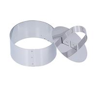 Naroote Molde de Aro para Mousse de Acero Inoxidable, Herramienta Duradera para Hornear para Postres, Pasteles y Ensaladas, Plateado, 4cm, 1 Unidad (Redonda)