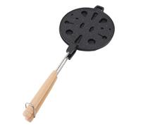 Naroote Molde de Galletas de Nogal, Fácil de Demoldar de Aleación de Aluminio Flor de Madera Sorm Oreshki Mal para Caldo de Maíz de Gas de Cocina (BLACK)