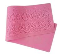 Naroote Molde de Silicona para Hornear, Herramienta de Cocina Flexible No Tóxica para Hacer Pasteles, Galletas, Fiesta de Navidad, Rosa, 33,5x10,4x0,3 Cm