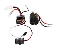 Naroote Motor Cepillado RC 320A ESC, Ligero, Fuerte, Antiinterferencias, Coche RC, Motor Cepillado, Hierro, Plástico, Cobre, 12 V, Máxima Protección contra Sobrecalentamiento para D90 (80T)