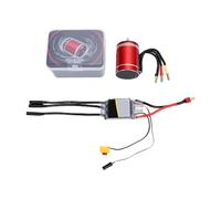 Naroote Motor sin Escobillas RC y Combo ESC, Motor sin Escobillas de Alta Velocidad 3650 6600KV 75A ESC Set con Prueba de Agua y Antipolvo para 1/10 1/8 RC Car Boat