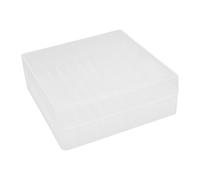 Naroote Naroote Caja de Almacenamiento para Congelador de Tubos Centrífugos, Estante de Almacenamiento de Plástico PP Transparente de 100 Pocillos, con Tapa para Tubos de 1,5 2,0 Ml y de Muestra