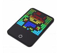 Naroote Pantalla de Visualización de Píxeles LED Magnética PC Vidrio Templado Control de Aplicación Bluetooth DIY Art Sign 180mAh 6H para Teléfono Inteligente Concierto Fiesta