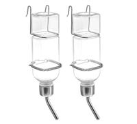 Naroote Paquete de 2 Botellas de Agua para Cobayas de 350 Ml, Bebedero Colgante para Animales Pequeños a Prueba de Fugas con Bola de Acero Inoxidable, para Conejo, Hámster, Ardilla (Talla Grande)
