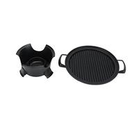 Naroote Parrilla Portátil de Mesa, Parrilla Hibachi de Aluminio Fundido Duradero para Picnic Al Aire, Camping, Fácil Montaje para 1-2 Personas