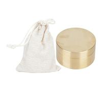 Naroote Pastillero de Latón Resistente Al Agua, Caja de Almacenamiento de Monedas Estilo Reto para Amantes del té y Entusiastas de la Joyería (L)