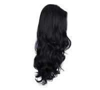 Naroote Peluca de Pelo Largo y Rizado, Sintética, Realista, Ondulada Grande para Mujeres, Uso Diario, 26 Pulgadas, Negro, Hermoso y Práctico Ajuste de Pantalla del Cuero Cabelludo, Material de Seda