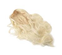 Naroote Peluca Rubia de Cabello Humano, Pelo Sintético de Alta Temperatura, Peluca Rubia Larga y Ondulada, con las Tendencias Actuales de la para Fiestas, Eventos o Uso Diario