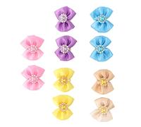 Naroote Pequeños Arcos para el Cabello, Cachorros Topknot Colección Mixta Polyéster de Poliéster 20pcs para una Fiesta Diaria
