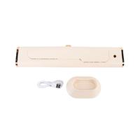 Naroote Pequeños Ventiladores Libres de Mesa, Hojas Libres, USB Recargable Potente Ahorro de Pruebas de Parabrisas para la Oficina (Beige)